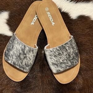 Genuine cowhide Sandals.  Womens size 10, but fit like a 9.5.